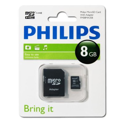 Philips Phmsd8a Microsdhc 8gb Cadaptador Clase 4